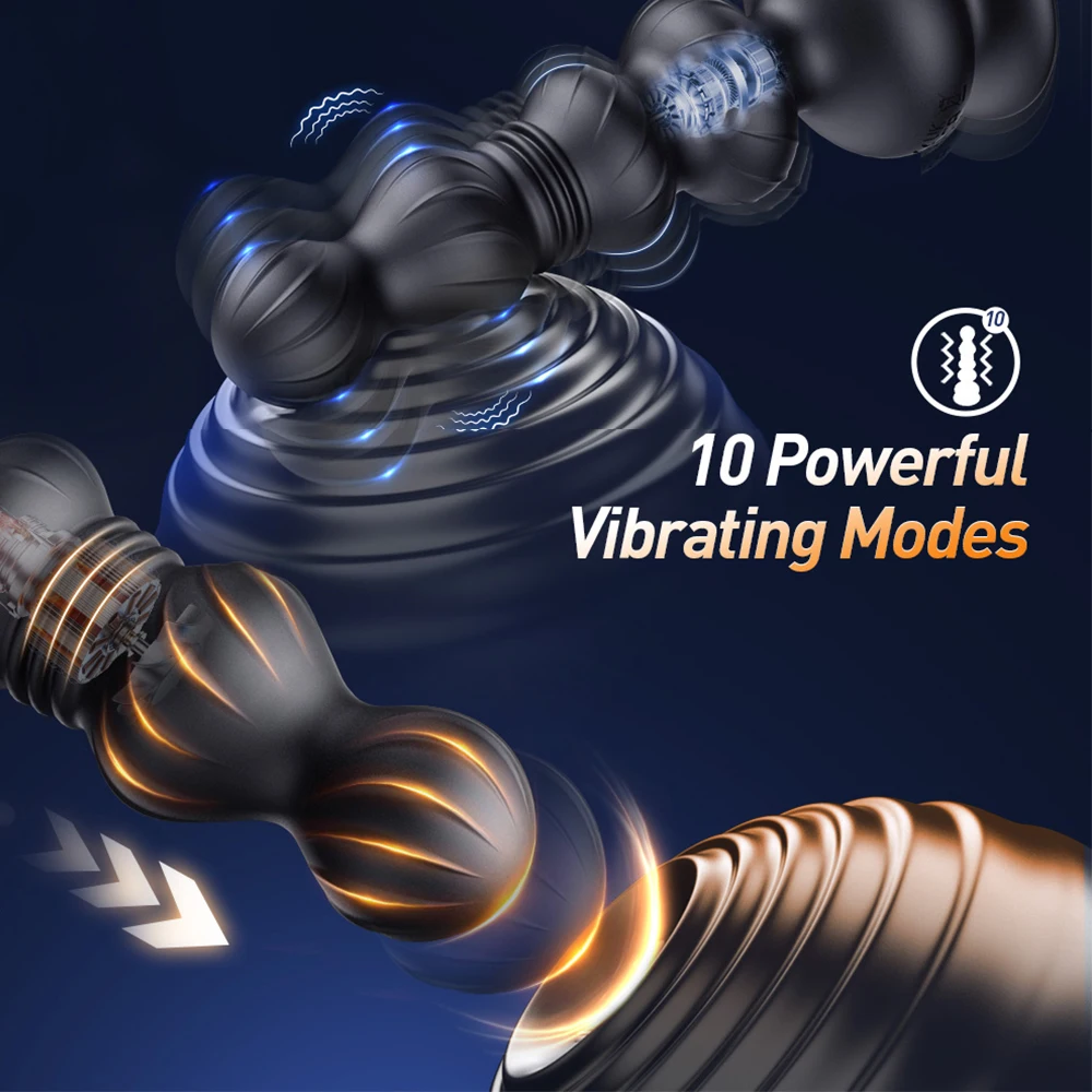Thrusting Anal Plug Vibrator Gay Butt Plug Big Dildo Anal Plug Vibrating Masturbation Tool Anal Toy Couple Anal Adult Sex Toys - view 3