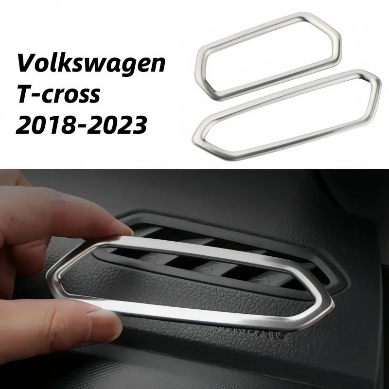 

2Pcs/Set Car Air Condition Outlet Vent Cover Trim Sticker for VW Volkswagen T-Cross T Cross 2018 - 2023 Accessories