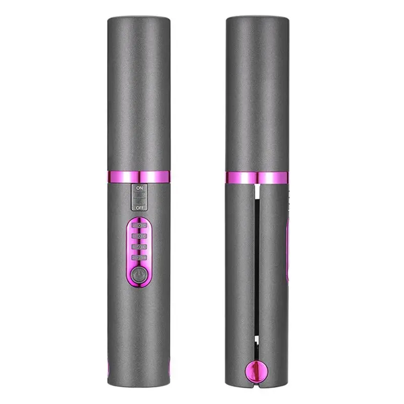 Cordless Hair Straightener, Flat Iron 2 In 1, Portable With USB-C Rechargeable 5000Mah Battery, Plate Durable Grey-Y48A
