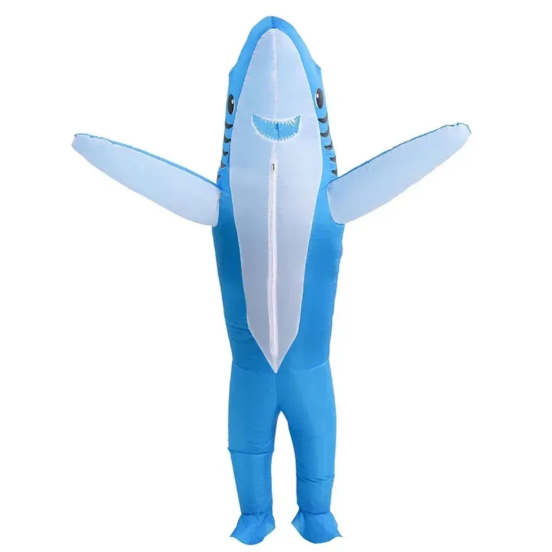 للجنسين مضحك نفخ القرش تأثيري حلي البدلة الكبار فستان بتصميم حالم أداء الملابس هالوين كرنفال موضوع الطرف J