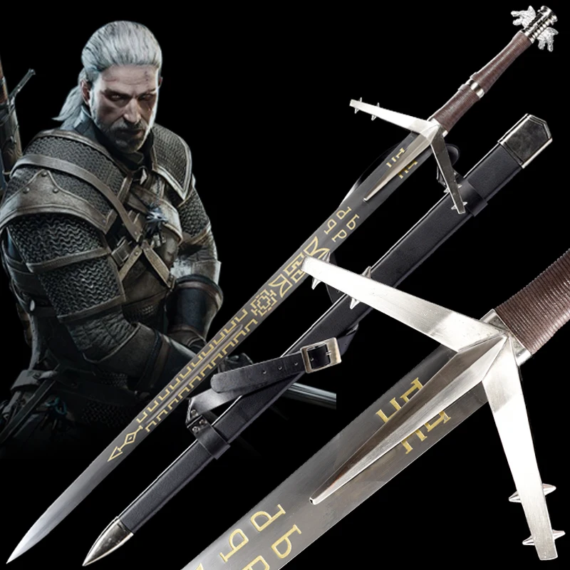 Western Big Reaplica Sword From Game Stainless Steel Blade No Sharp Game Restoration Of weapons Cosplay Props European Swords