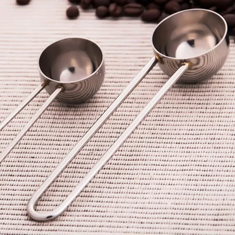 Stainless Steel Measuring  Powder Measuring Spoons with Graduated Scales Long Handle Milk Powder and Fruit Powder Scoops