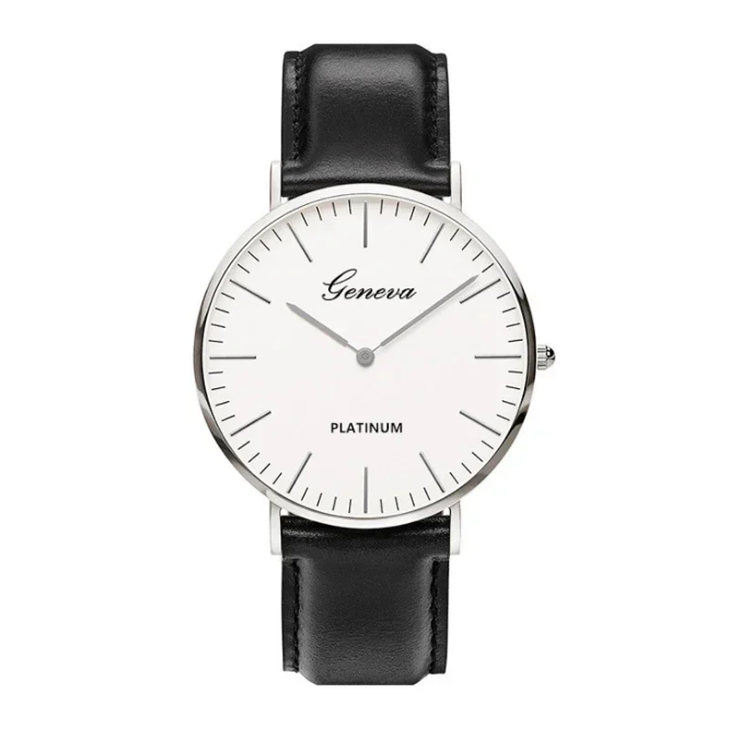 Nieuwe herenhorloge mode casual ultradunne horloges eenvoudige heren zakelijk lederen quartz horloge klok luxe relogio masculino