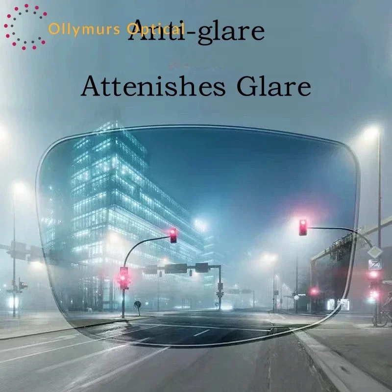

KIZN Driving Lens Aspherical Anti-Reflective Anti-scratch Lens Anti-blue Light Absorbin Glare CR39 UV400 1.56 1.61 1.67 1.74