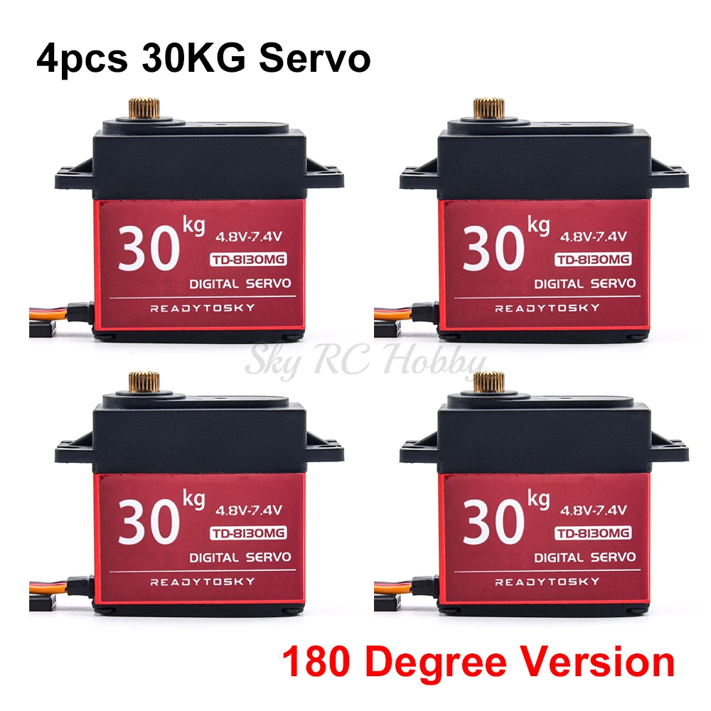 Waterdichte 20KG 25KG 30kg 35kg 40KG 60KG Servo's 180 270 360 Graden Grote koppel Digitale Servo Metalen Tandwielen 25T Arm Voor RC Auto