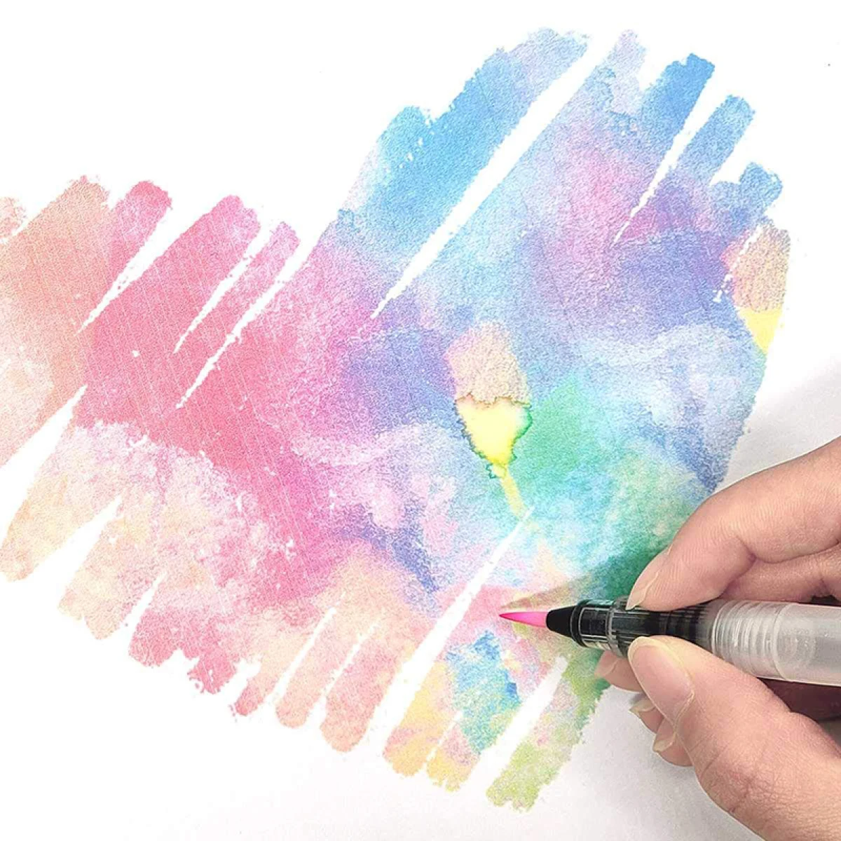 6pcs/Set Watercolor Brush, Water Soluble Colored Pencil Watercolor Brush For Beginners Or Kids, Easy To Use And Fill Painting