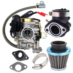 Carburetor Fit for GY6 50CC 49CC 4 Stroke Scooter Taotao Engine 18mm Carb Intake Manifold Air Filter Car Accessories