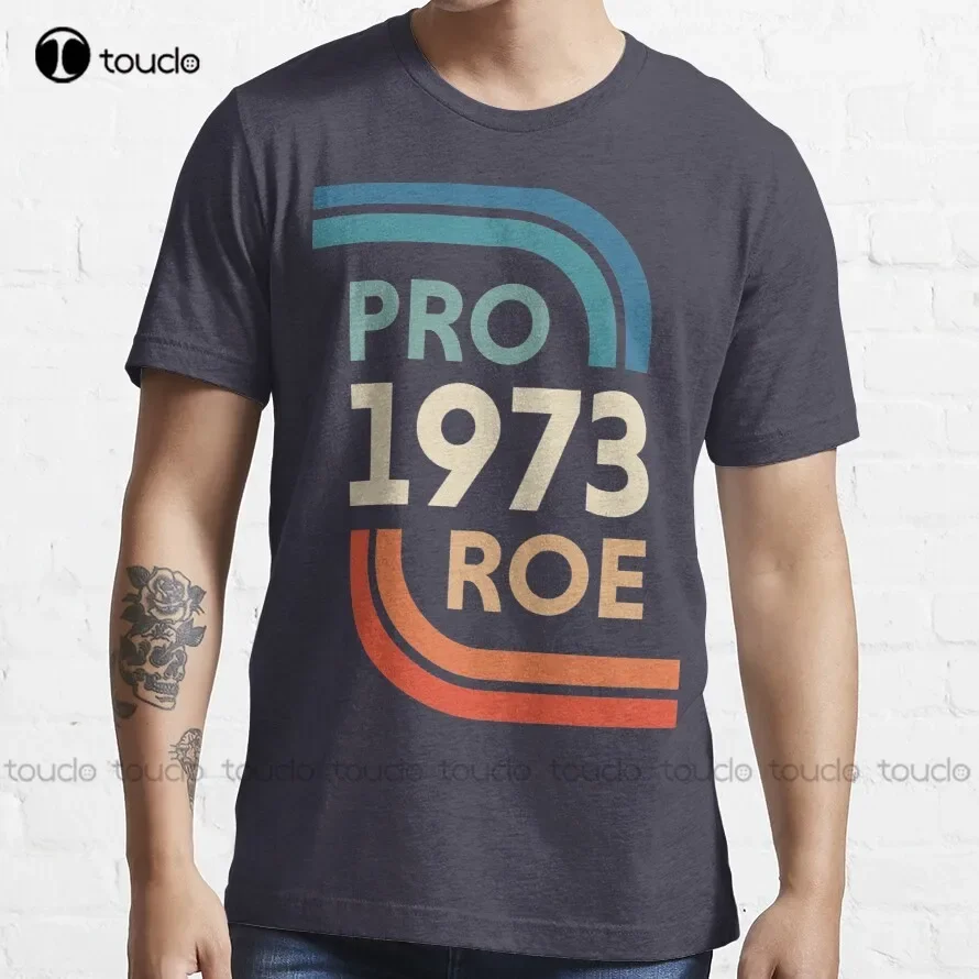 Pro Choice 1973 derechos de las mujeres feminismo Roe V Wade camiseta de tendencia camisa blanca y negra al aire libre Simple Vintag camisetas casuales