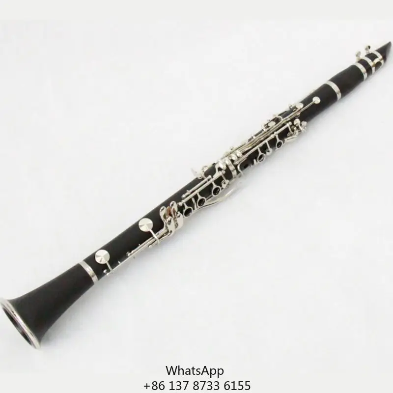 

17 Keys B-Flat Key Musical Instrument Clarinet Nickel Plated Keys Hard Rubber Body Clarinet With Case