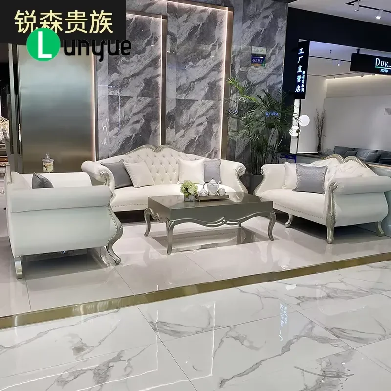 Luxury French American Style 123 Combination Sofa Set Barrier Free High End European Living Room Furniture Premium Comfort