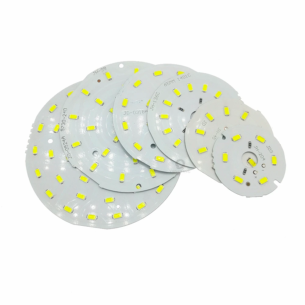 10pcs 5V Light Board 3W 5W 7W 9W 12W 24W 36W 40W 50W 60W White Color 46mm-186mm LED Lamp Panel For Spotlight Ceiling Light