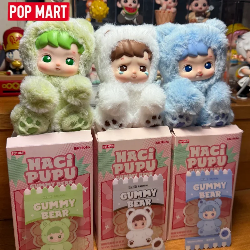 POP MART Original HACIPUPU Gummibärchen-Serie – Vinyl-Plüsch-Anhänger Blindbox Überraschungsbox Spielzeugpuppe Anime-Figur Weihnachtsgeschenk