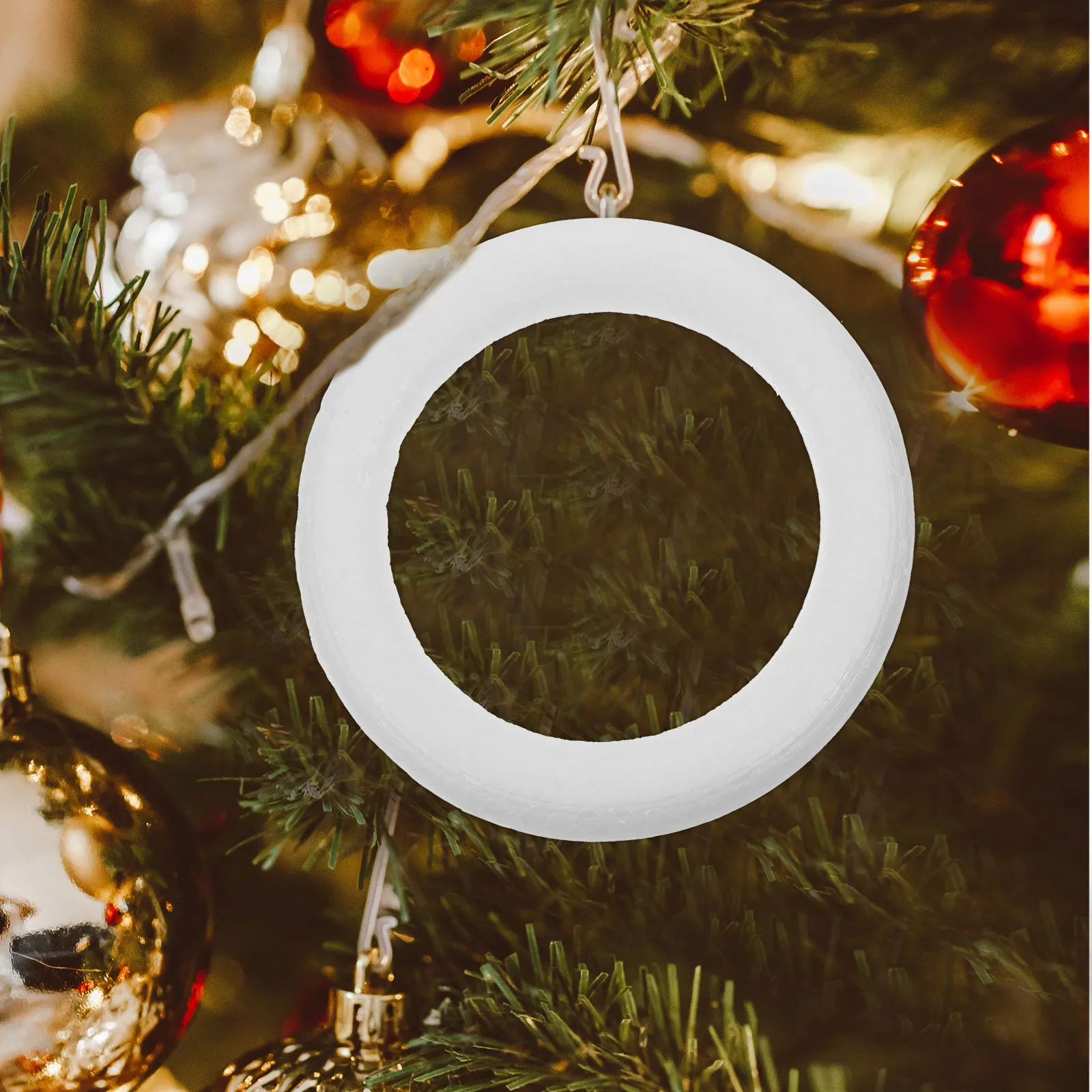 10 قطعة أشكال إكليل رغوة حلقات دائرة حرفية بيضاء إطار دائري لتقوم بها بنفسك لوازم الرسم الفني نشاط تطوير الإبداع