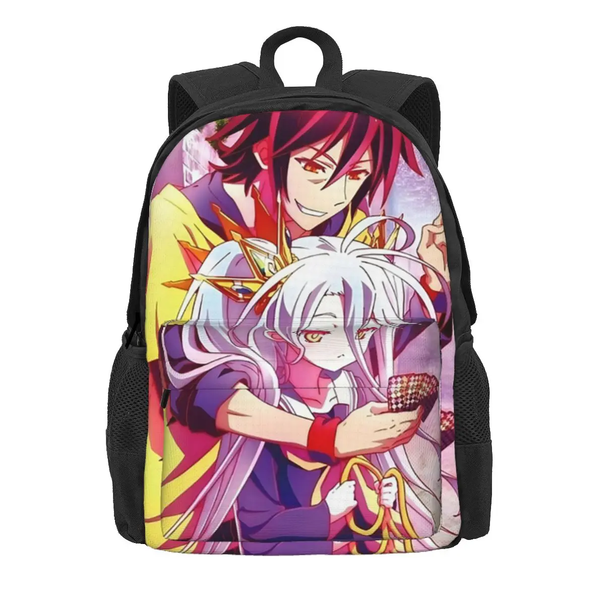 

No Game No Life Zero Cover Image Backpack Daypack Large Capacity Boys Girls BookBag School Bag Shoulder Bags for Men Women