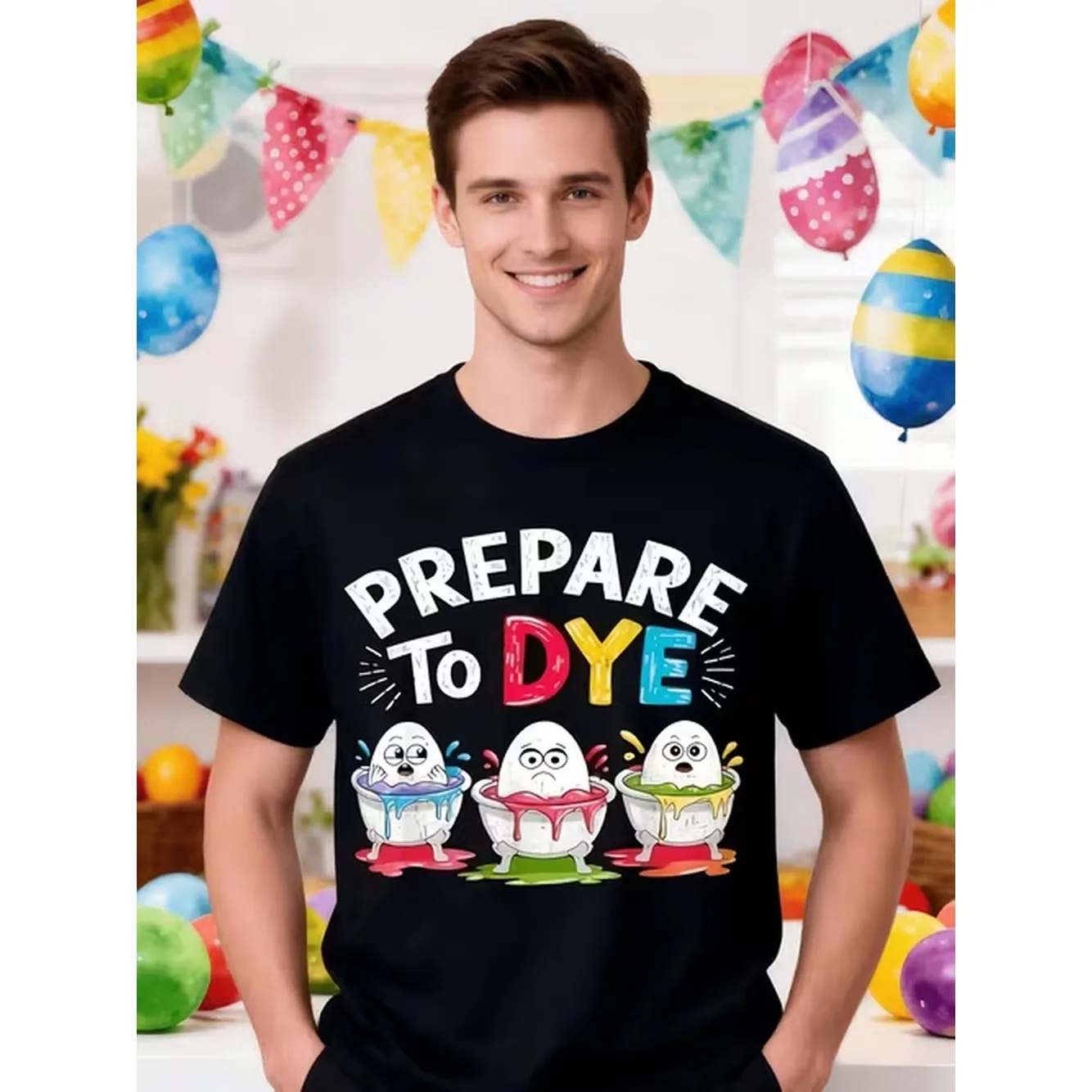 Humorous T Shirt For Hunts To Dye Graphic Black Short Sleeve Crew Neck Tee For Men And From 220G Design Suitable For Casual Wear With A And