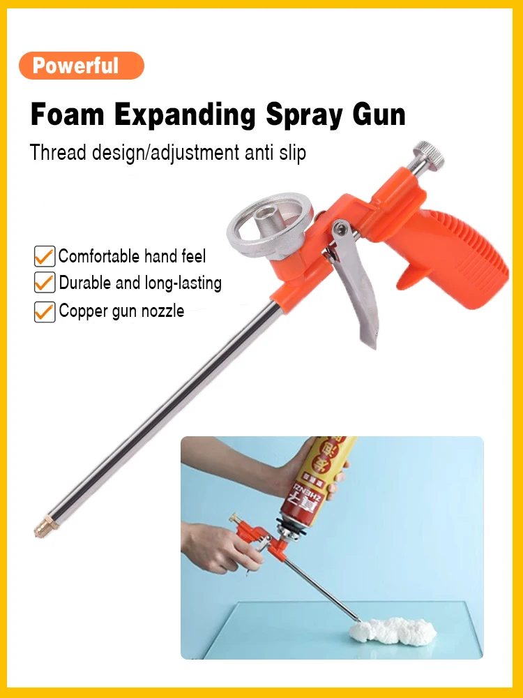 

Foam Expanding Spray Gun Bubble Sealant Dispensing PU Insulating Applicator Tool Aluminum Alloy