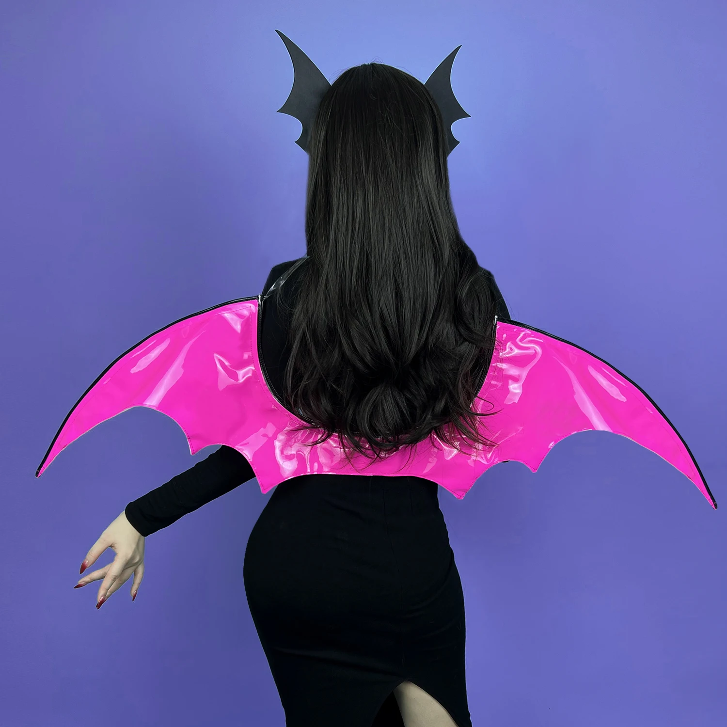 KORURACLUB HALLOWEEN VAMPIRES BAT WINGS COSPLAY COSTUMES DEVIL WING PU LEATHER