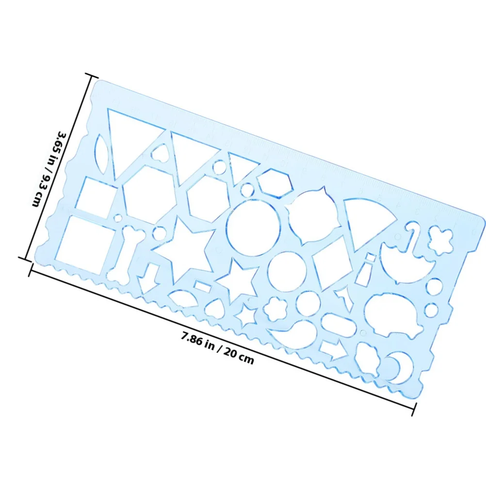 8 قطعة قوالب رسم نمط الهندسة الإستنسل مسطرة قياس بلاستيكية لصياغة الطلاب الهندسة المعمارية