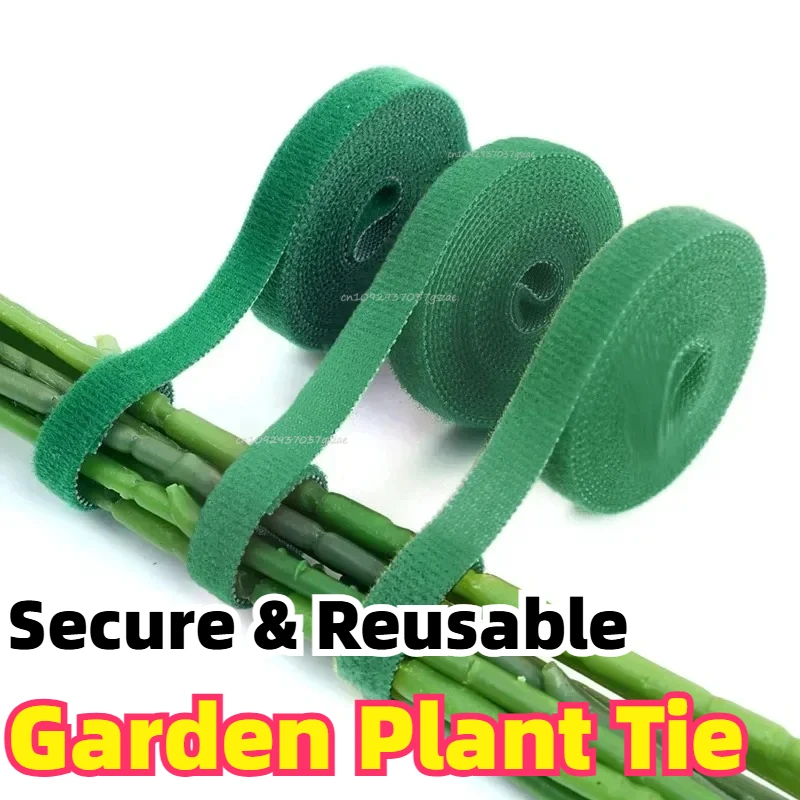Quick Fix Plant Tie Hook Hang Plants on Railing Climbing Plant Support Reusable Tear-resistant Hook & Loop Garden Wrap Tool