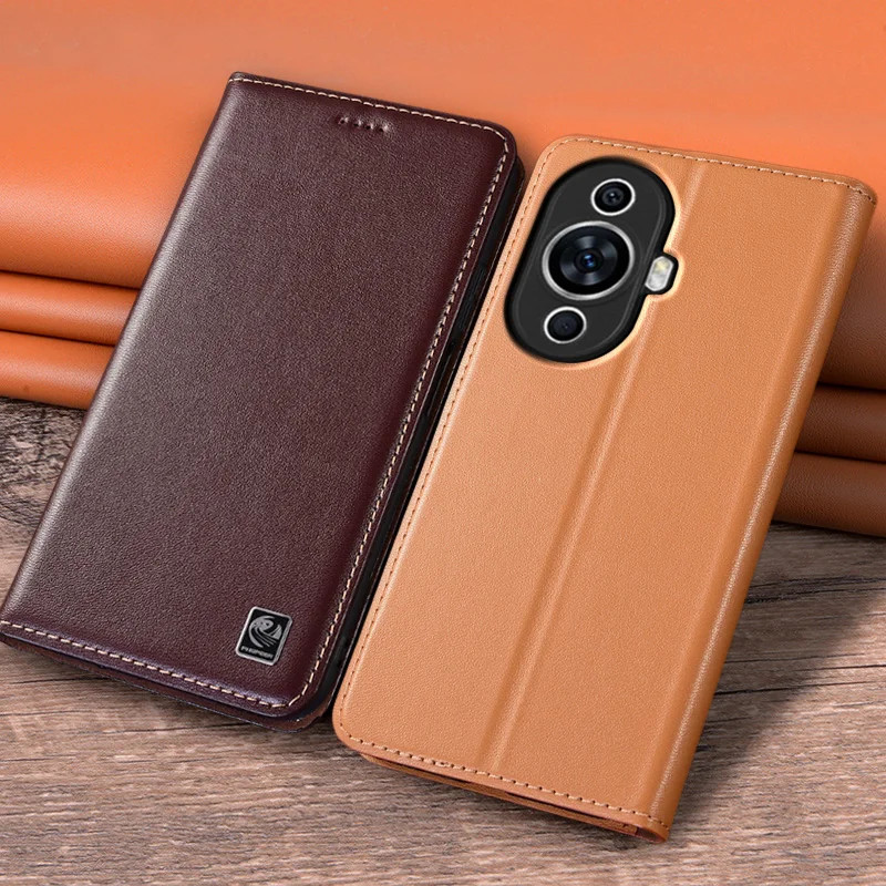 

For HUAWEI nova11 nova 11i 11 Pro 5G Flip Case Napa Pattern Magnetic Cover Luxury Cowhide Genuine Leather Wallet Covers