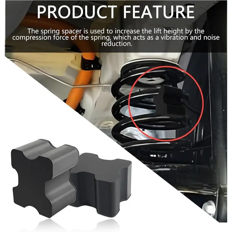 ABYP For 1Inch To 1.5Inch Rubber Coil Spring Spacers, 4PCS Heavy Duty Front Coil Spring Booster Kit For Coil Spring Lift