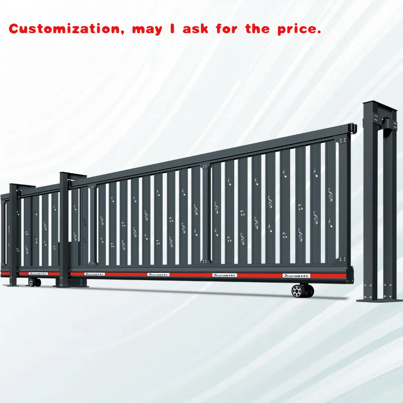 custom.Automatic Commercial Fence Cantilever Sliding Gate Retractable Aluminum Alloy Gate Latest Sliding Entrance Gate