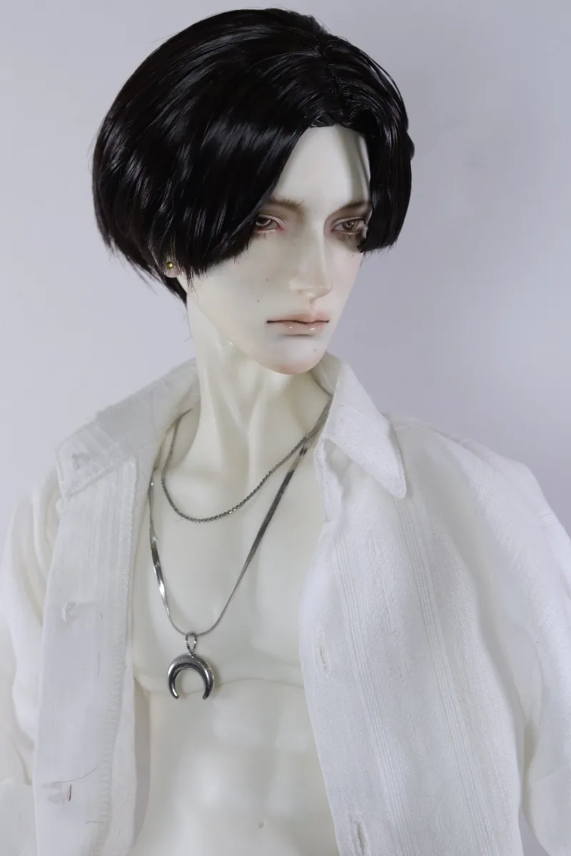 BJD doll wig suitable for 1/3 size men's short hair medium split styling hair doll accessories