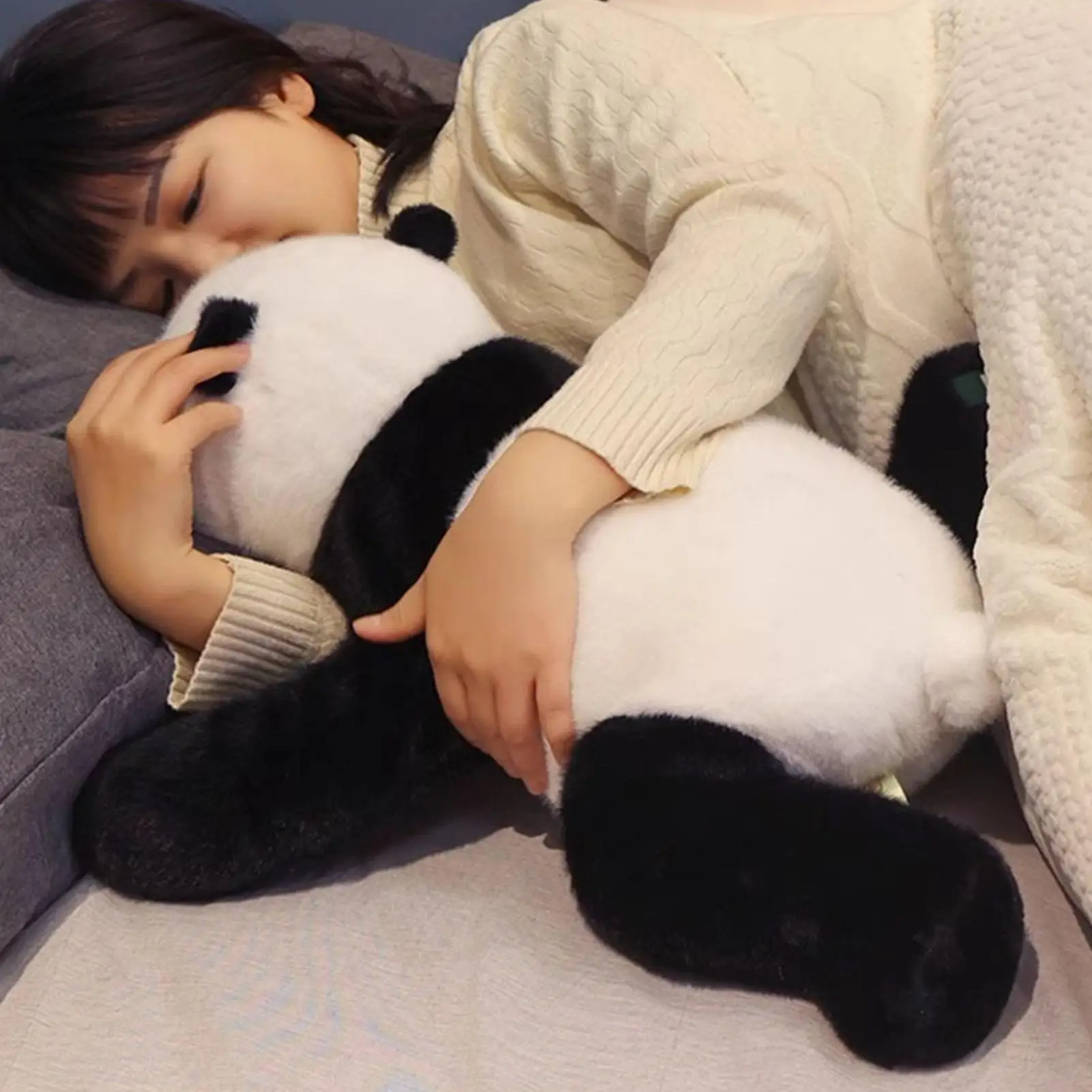 

Plush Animal Dolls For Kid Huggable Stuffed Animal Doll Plush Pandas Throw Pillow For Women Men Girls Boys Teens Adults Shelf