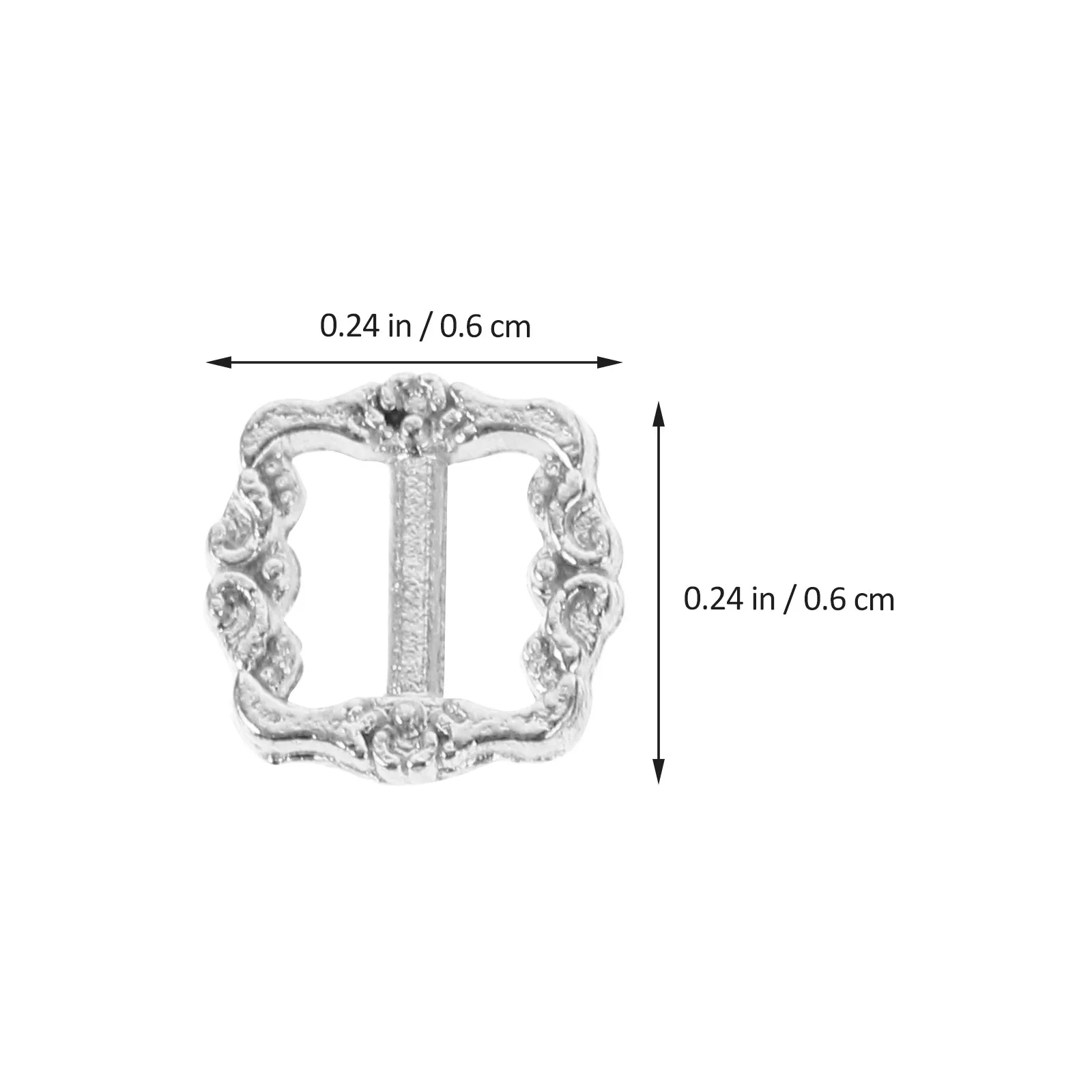 100Pcs Mini Metal Adjustable Tri-Glide Buckle Slide Buckle Fastener for DIY Shoes Clothing Handmade Accessories