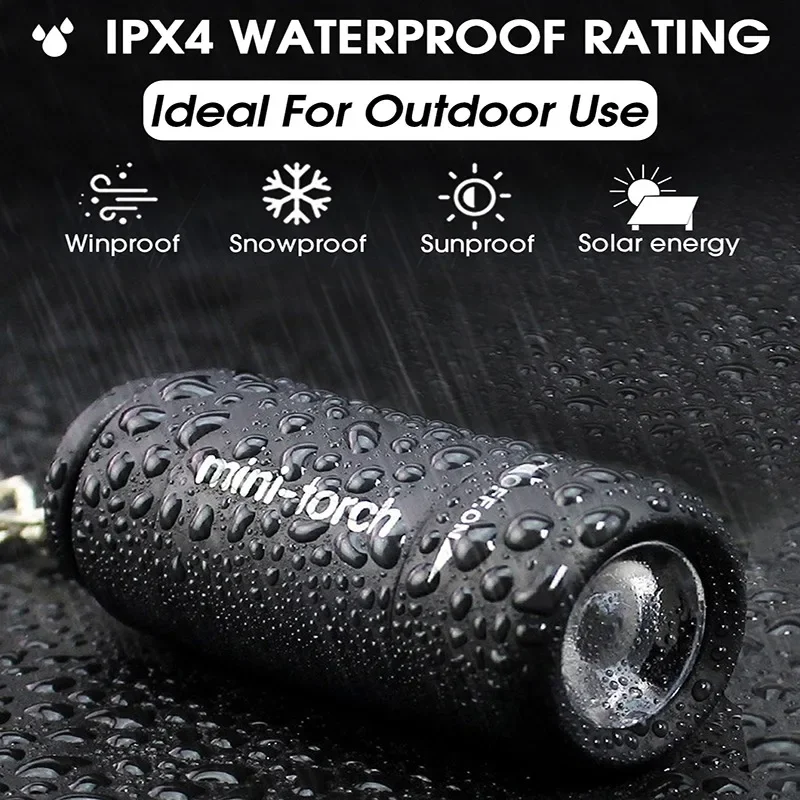 1/10pcs Mini Keychain Flashlight USB Charging LED Flashlight Keychain Light Waterproof Outdoor Hiking Camping Emergency Lamp