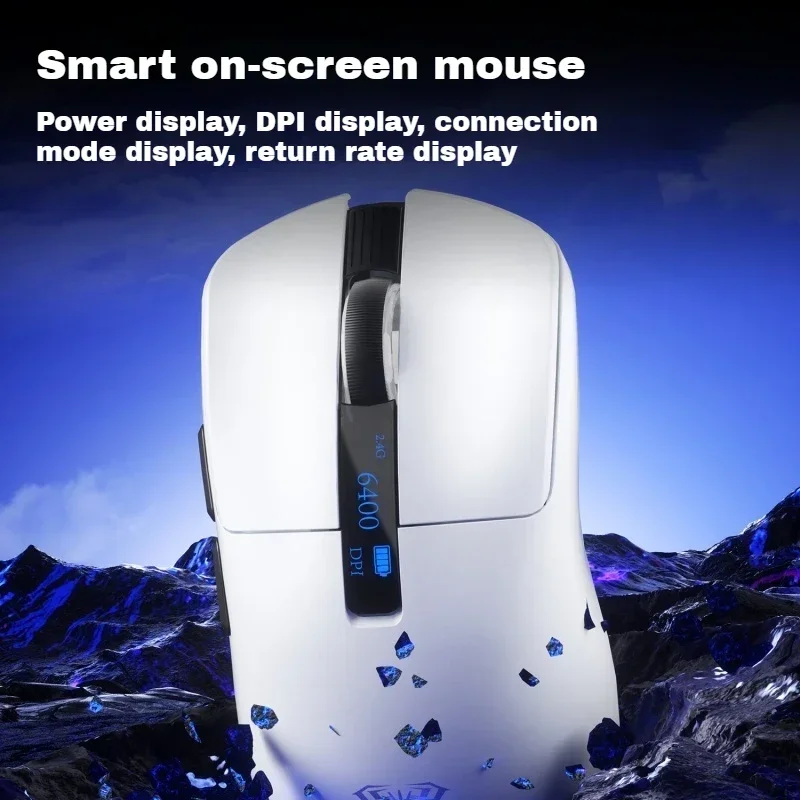 AULA SC590Pro Mouse da gioco wireless PAW3311 20000 DPI Smart Screen Bluetooth 2.4G Wired Office ESports Gamer Mouse Accessori per PC