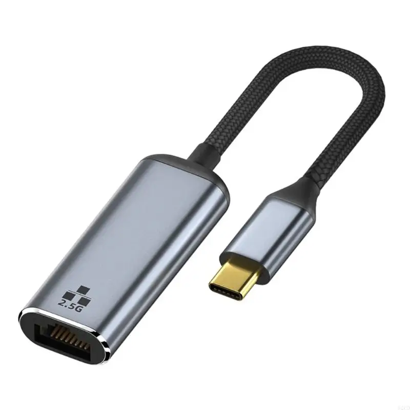 

62CD Type C до 2,5GIGABIT Сеть -адаптер RJ45 Тип порта 2500 Мбит / с для ноутбуков на рабочие столы различные сетевые соединения