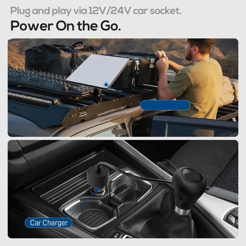 For Starlink Mini 12/24V To 30V 3-In-1 Step-Up Power Cable-Car Designed For Vehicles, Rvs And Boats