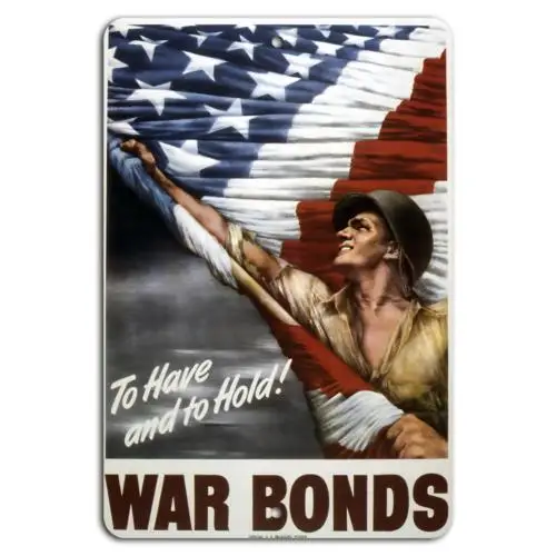 h1, есть и для хранения: Патриотический знак War Bonds — алюминиевый жестяной знак