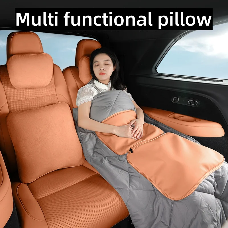 

Car Pillow Multi functional Back Pillow Foldable Storage Quilt Nappi Exam Center Car Pillow