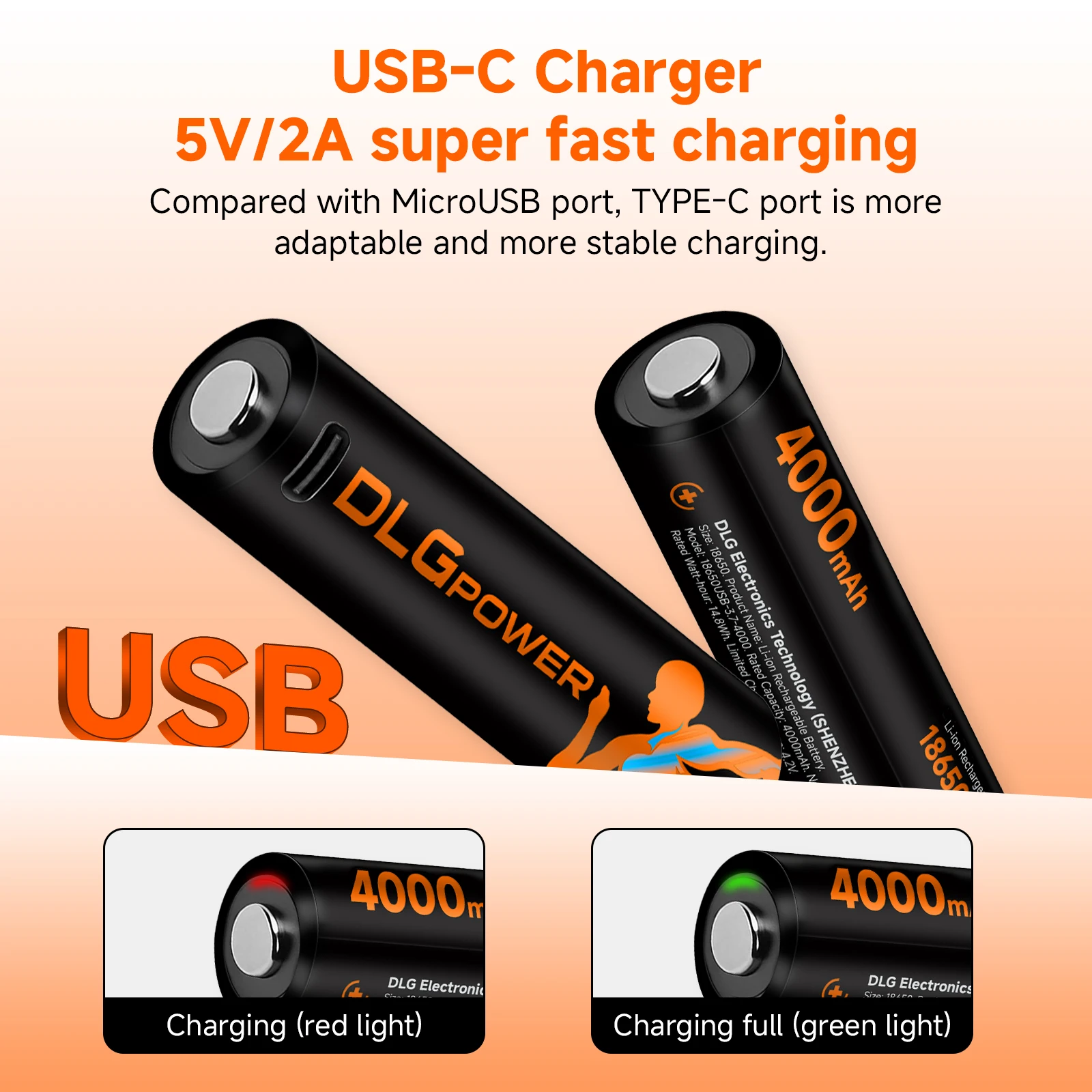 DLGPOWER USB充電式リチウムイオン電池 18650 - Vape Battery 18650 のレビューと価格