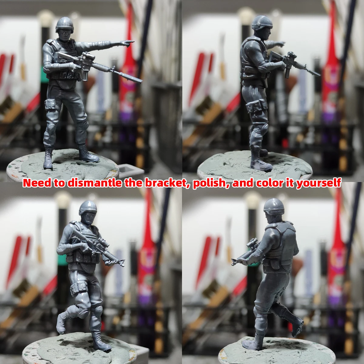1/35 1/48 1/72 Maßstab Modellbausatz 3D Harz Miniatur-Soldatenfiguren US Marines Unbemalt Unmontiert Diorama – Detail 3