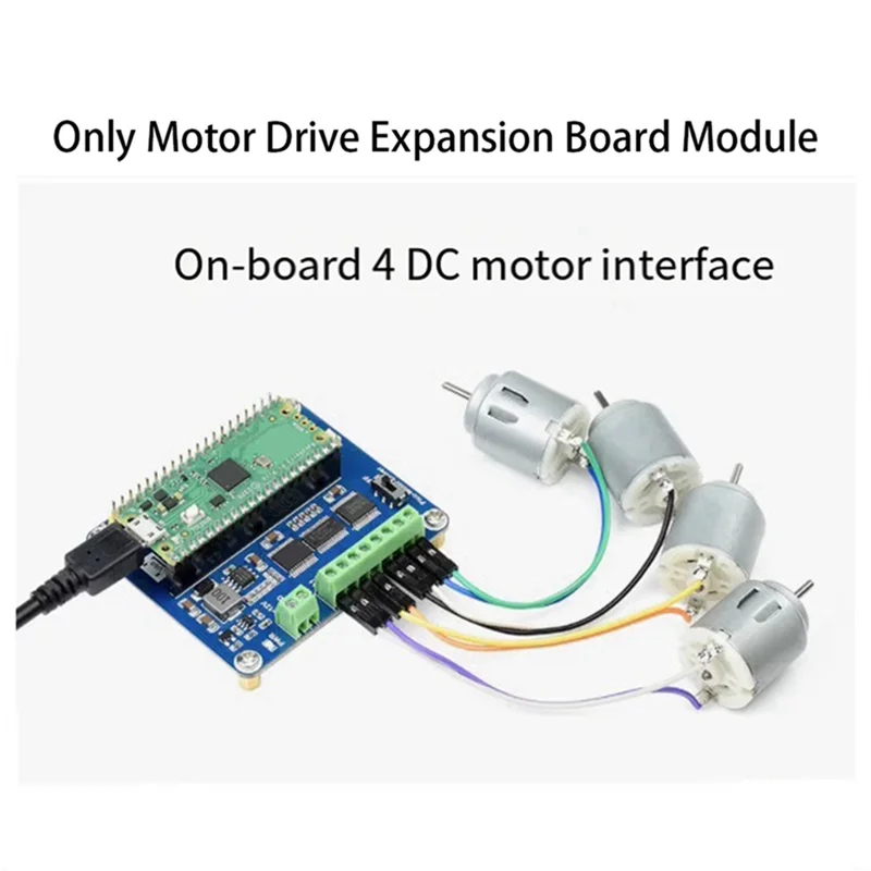 

Superb For Raspberry Pi Raspberry Pico Accessories Expansion Board 4-Way DC Motor Interface/5V Regulated/I2C Motor Driver