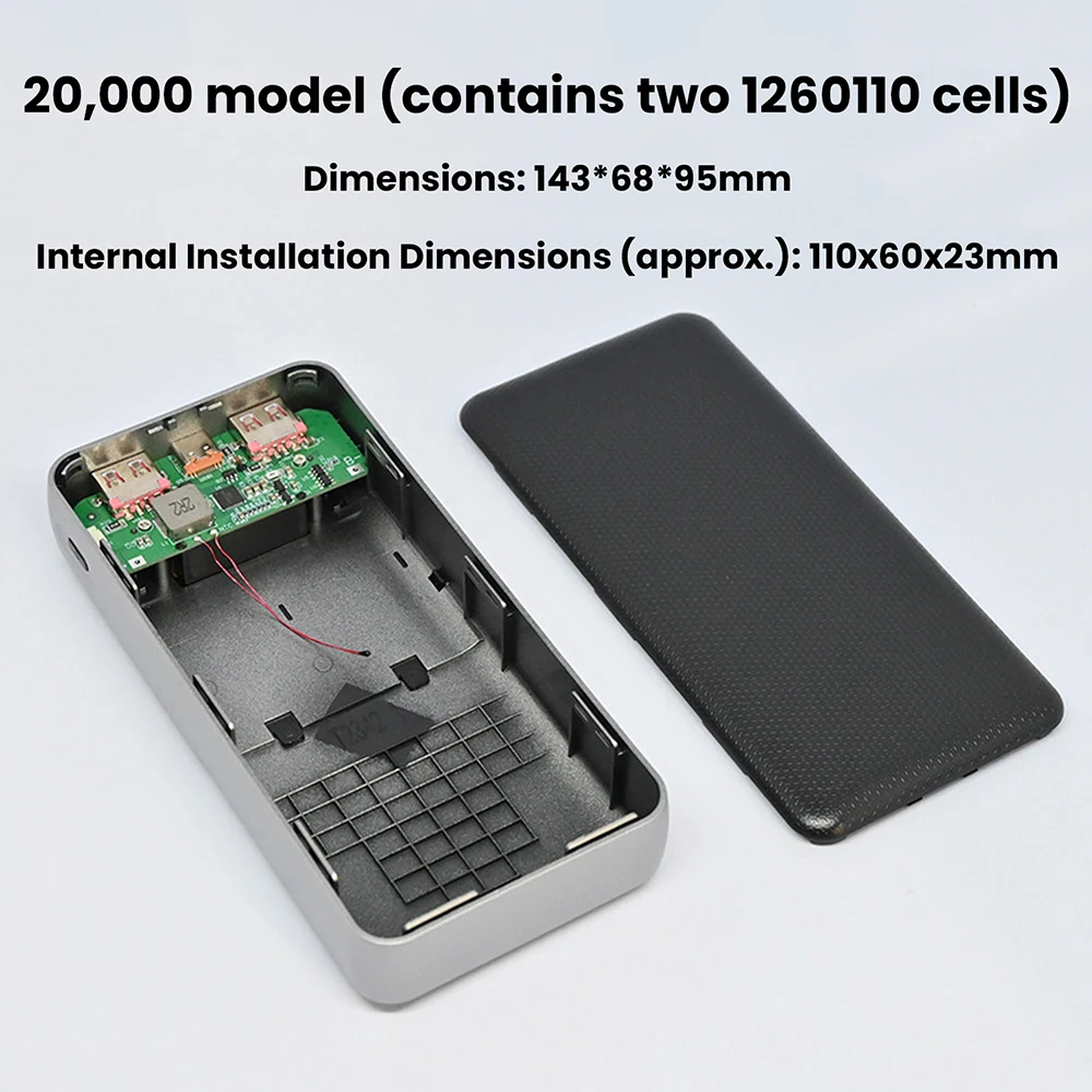 22,5W Schnelllademodul PD QC TFT Farbdisplay DIY Powerbank-Kit 3,7V Li-Ionen-Akku Vierfacher Sicherheitsschutz – Detail 14
