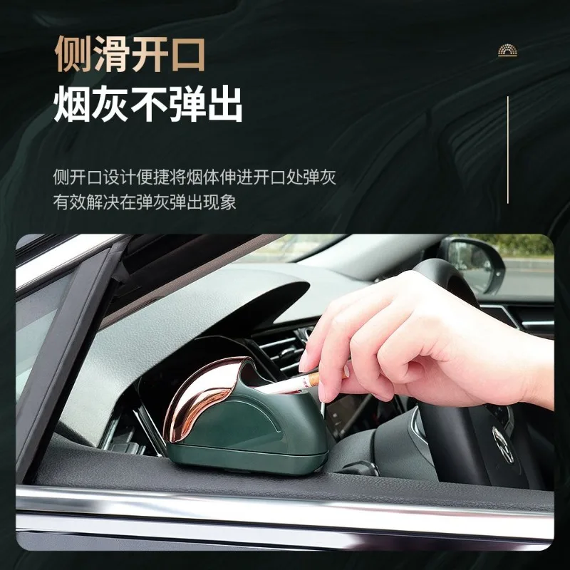 Car Ashtray High-End Non-Drop Ash Artifact New Car Door Led Creative Anti-Drop Ashtray Universal for Car