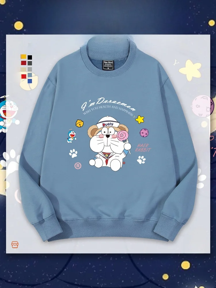 

Толстовка с тематическим дизайном Дональда Дака и Гуфи, легкая, модная, повседневная, свободного кроя, из хлопка.