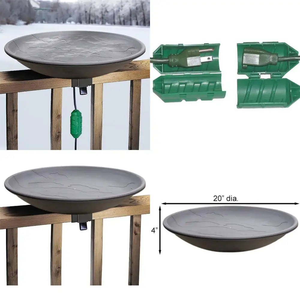

Mounted Heated Bird Bath with Cord Connection Kit