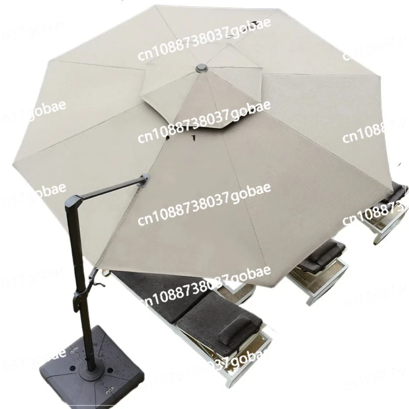 ZK Courtyard Outdoor Umbrella 1st Floor Small Courtyard Shading Outdoor Sun Umbrella Outdoor Garden Leisure Roman Umbrella