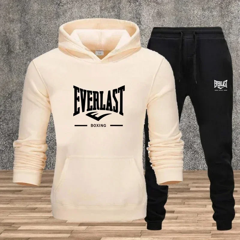 Ein neues modisches Fitness-Jogging-Freizeitset für Herren für Herbst und Winter, bestehend aus zweiteiligem Kapuzenpulloinghose view 6