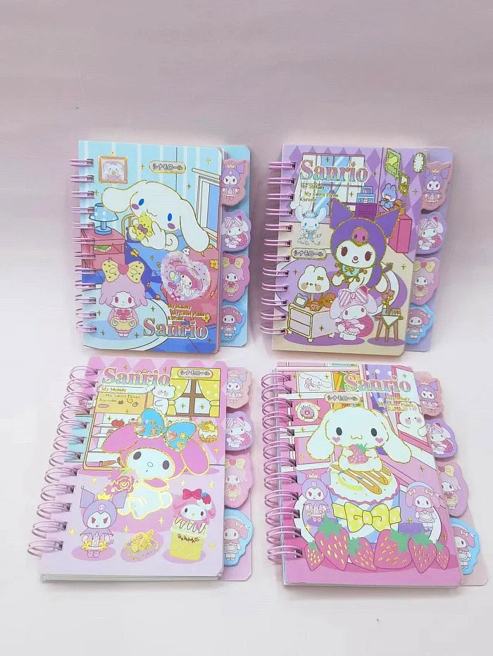 Sanrio Family Portable Handbook Notepad Small Gift Student Stationery Creative Cute Cartoon Decorative Girls Toys