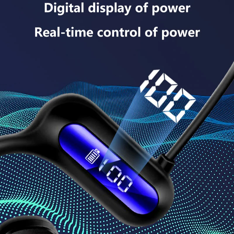 骨伝導ヘッドホン ワイヤレス Bluetooth 10M範囲 IPX3防水 スポーツ ランニング 電力表示 長時間バッテリー 2025