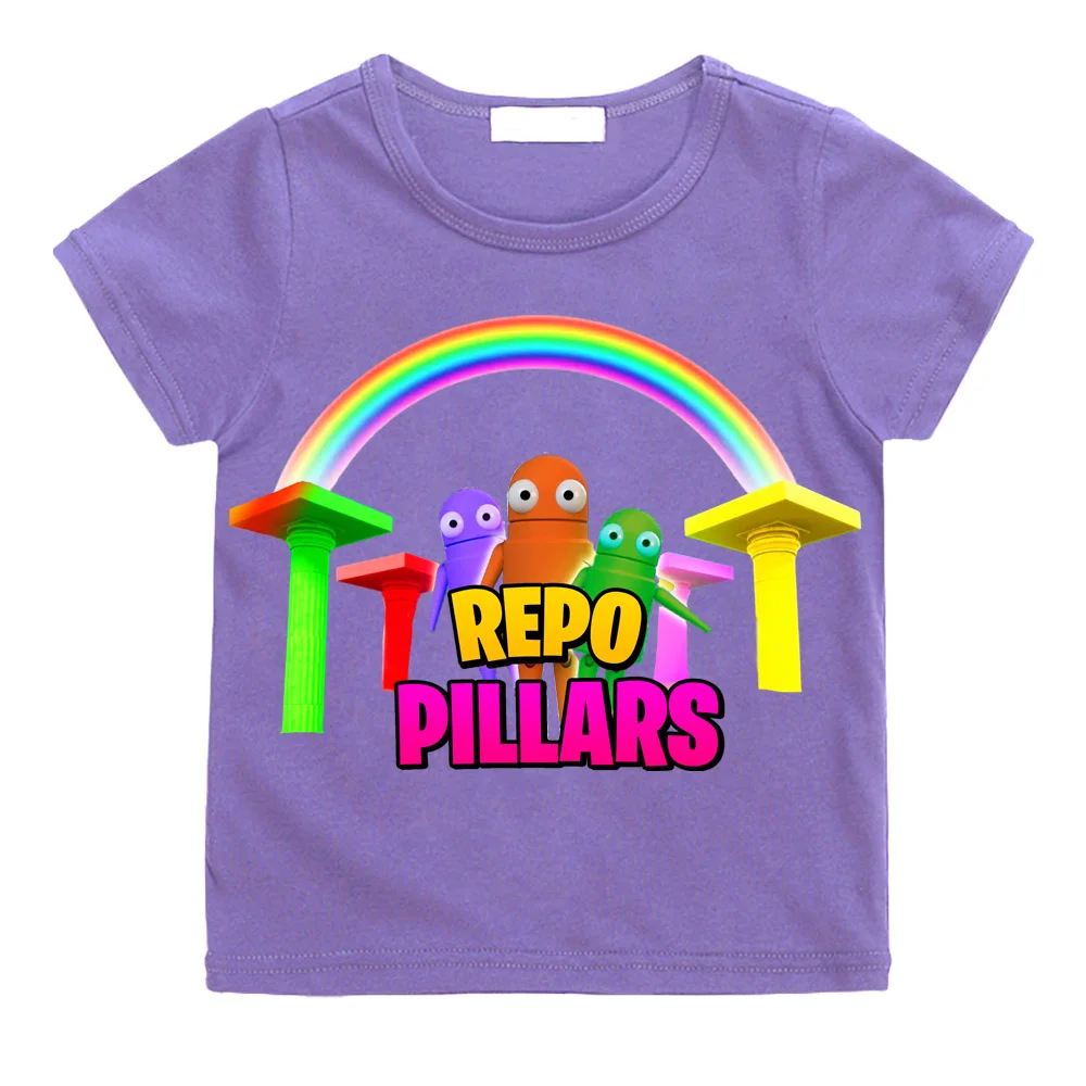 100% قطن R.E.P.O. لعبة طباعة لطيف لينة تي شيرت الكرتون الهزلي تي شيرت س الرقبة Camisetas TeesTop الملابس عادية تنوعا لينة