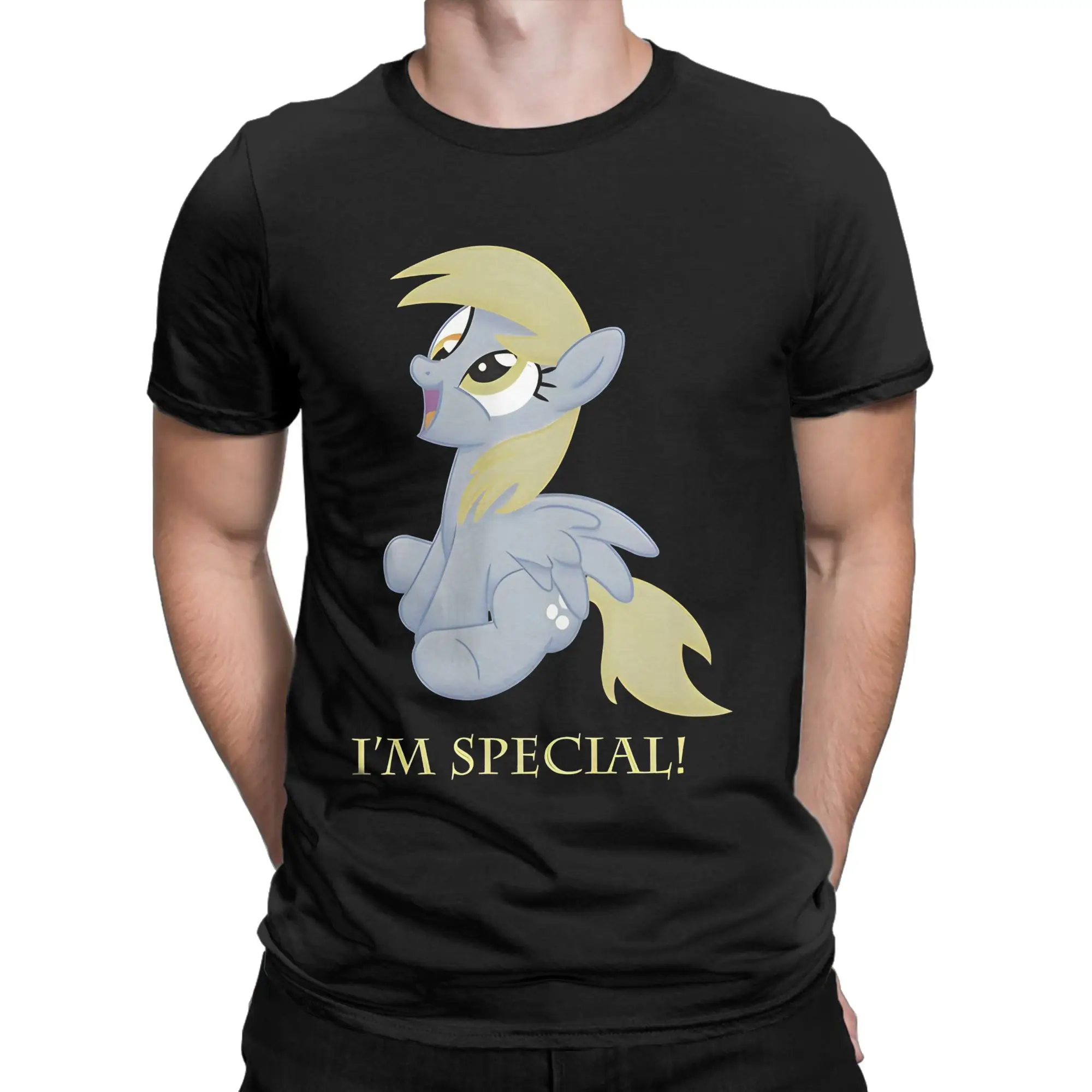 Men's Muffins Derpy Hooves T Shirts  Cotton Tops Awesome Short Sleeve Round Neck Tees Birthday Gift T-Shirts