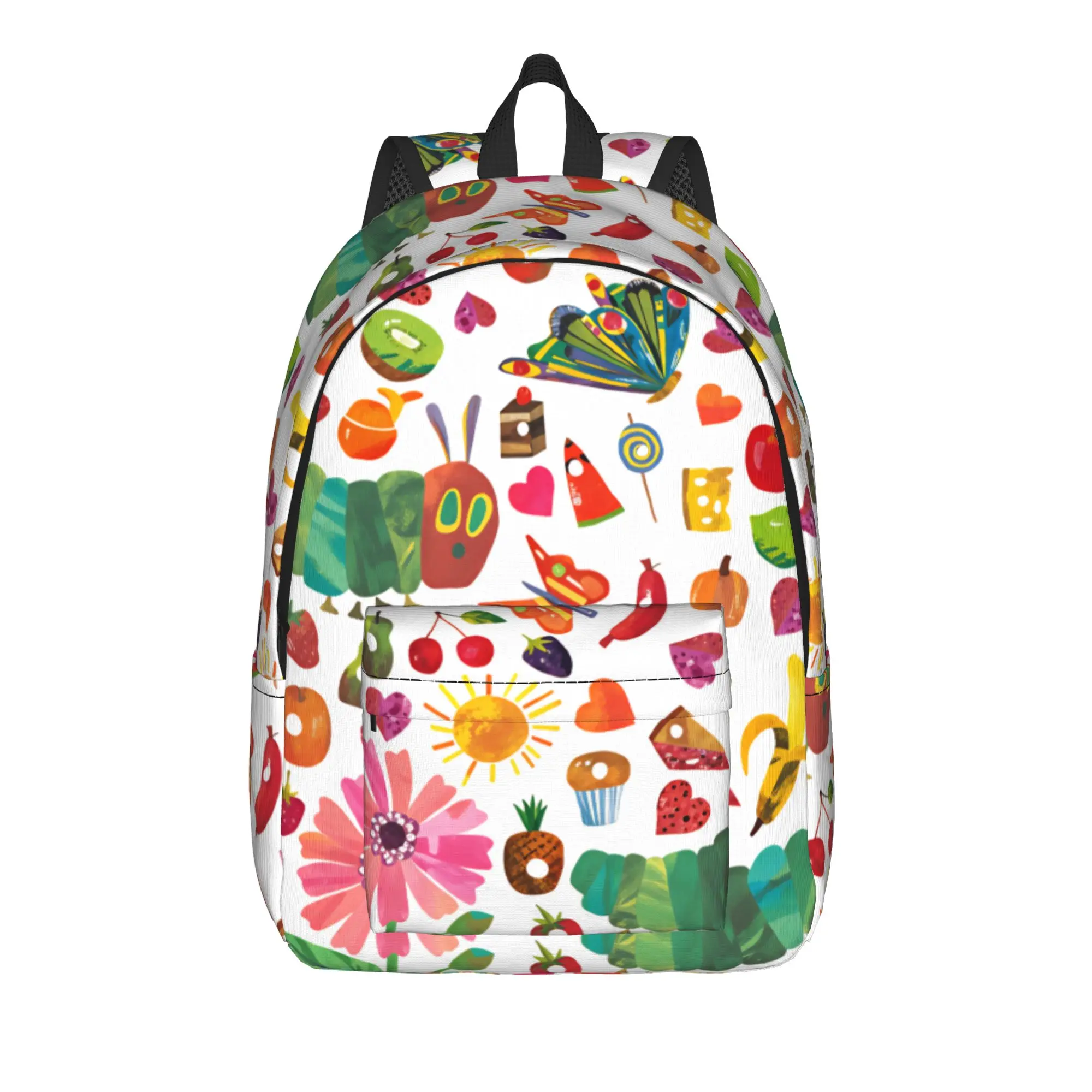 The Very Hungry For Caterpillar Backpack  Hiking Backpacks Men Design Pattern School Bags Casual Rucksack
