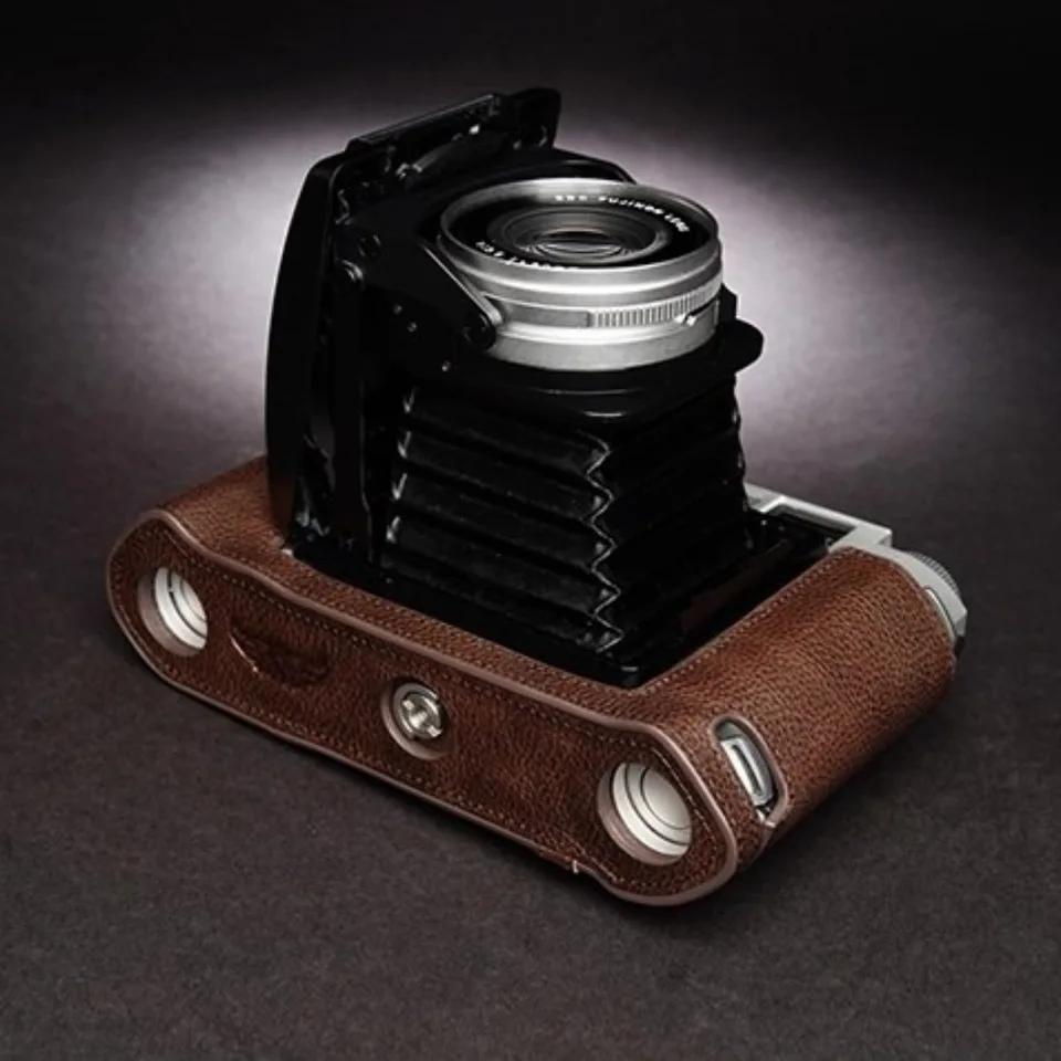 Camera Bag Base shell Cowhide Genuine Leather Protective Case For
